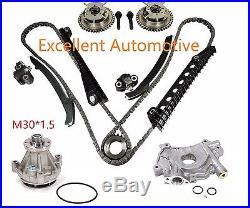 04-08 Ford F150 Lincoln 5.4L 3-Valve Timing Chain Kit with Phasers Oil Water Pump