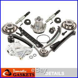 04-08 Ford Lincoln 5.4L 3V Timing Chain Kit Oil&Water Pump+Cam Phasers+Solenoid