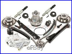 04-08 Ford Lincoln 5.4L 3V Timing Chain Kit Oil&Water Pump+Cam Phasers+Solenoid