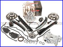 04-08 Ford Lincoln 5.4L 3V Timing Chain Oil&Water Pump+Cam Phasers+Cover Gaskets