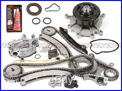04-12 Dodge Ram Jeep 3.7L Timing Chain Oil Pump Water Pump Kit+Cover Gasket Set