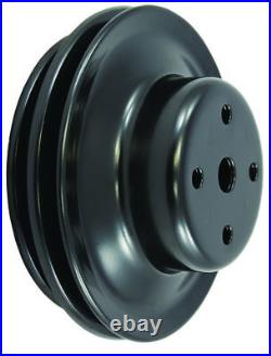 396 454 Bb Chevy Pulley Kit Black Steel Lwp Water Pump Pulleys Power Steering