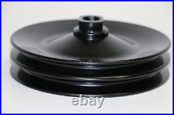 396 454 Bb Chevy Pulley Kit Black Steel Lwp Water Pump Pulleys Power Steering