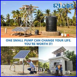 4 DC Deep Well Solar Water Bore Pump Kits 110V 2HP Irrigation Farm Submersible