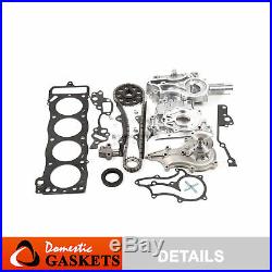 85-95 Toyota 2.4L HD Timing Chain Kit+Cover+MLS Head Gasket&Water Pump 22R 22RE