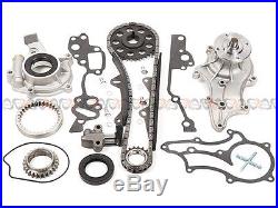 85-95 Toyota 2.4L Timing Chain Kit(2 Steel Guides)+Oil&Water Pump 22R 22RE 22REC