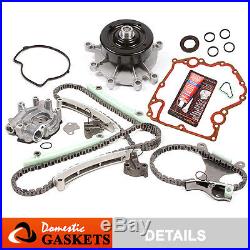 99-08 Dodge Jeep 4.7L Timing Chain Oil Pump Water Pump Kit+Cover Gasket -NO Gear