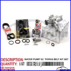 Aisin Water Pump + Authentic Thermostat Timing Belt Kit Set For Lexus 2jzge 3.0l