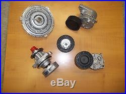 Bmw E46 E39 Water Pump FAN Clutch Belt Tensioner with Pulley Kit Set new