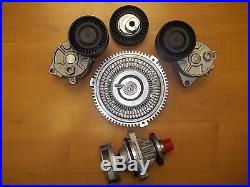 Bmw E46 E39 Water Pump FAN Clutch Belt Tensioner with Pulley Kit Set new