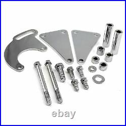 CHROME BB Chevy Steel Pulley Power Steering 396 427 454 BBC LWP KIT NEW