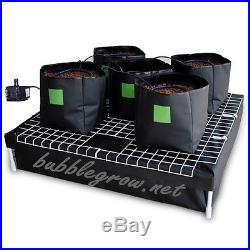 COMPLETE 5 BAG HYDROPONIC SYSTEM WATERING GROWING KIT AND WATER PUMP 4 GROW TENT
