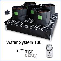 COMPLETE 5 BAG HYDROPONIC SYSTEM WATERING GROWING KIT & WATER PUMP FOR GROW TENT