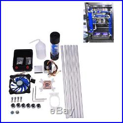 DIY PC Water Cooling Kit 120mm Radiator Pump Reservoir CPU Block Rigid Tubes