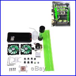 DIY PC Water Cooling Kit 240mm Radiator Pump Reservoir CPU Block Rigid Tubes