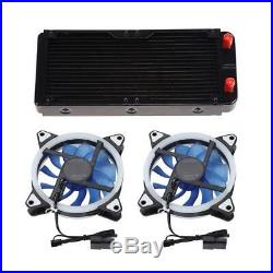 DIY PC Water Cooling Kit Heatsink Radiator Pump Reservoir CPU Block Tube LED Fan