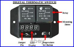 Digital Fan Switch With 1/4 NPT Sensor & Inline Adapter Kit (Part 0445 + 0409)