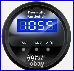 Digital Gauge Fan / EWP Switch With 1/4 NPT Thermal Sensor Kit (#0500 + #0465)