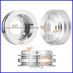 Fit Ford Small Block 302 351w 351C 351W 351M A/C+Water Pump V-Belt Pulley Kit