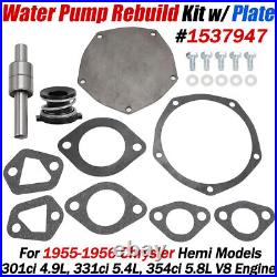 For 1955-56 Chrysler 300 Imperial 301 331 354 V8 Water Pump Rebuild Kit with Plate