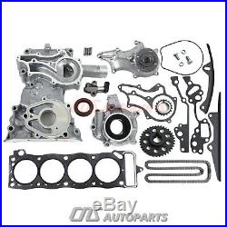 For 85-95 TOYOTA 2.4L HD Timing Chain Kit/Cover/Water Pump/Oil Pump/Head Gasket