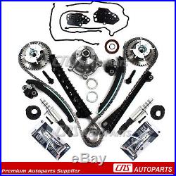 Ford 5.4L 3V Timing Chain Water pump Kit 2 Cam Phasers 2 Timing Solenoid Valves