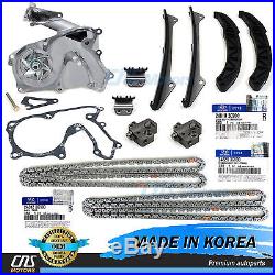 GENINE Fits 06-10 Hyundai Kia 3.3L 3.8L Timing Chain Tensioner Kit with Water Pump