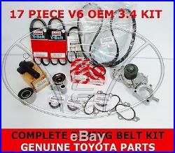 Genuine Toyota 95-04 Tacoma 3.4l V6 5vzfe Water Pump Timing Belt 17 Piece Kit