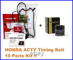 HONDA ACTY Timing Belt 10 Parts Kit for HA3 HA4 Water Pump Gasket Alt Belt