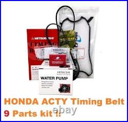 HONDA ACTY Timing Belt 9 Parts Kit for HA3 HA4 Water Pump Gasket Alt Belt
