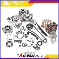 High Performance Timing Chain Kit Cover Water Pump Oil Pump Fit 85-95 Toyota 22R