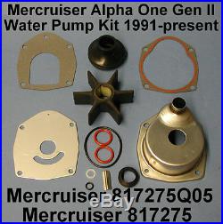 Mercruiser Water Pump Impeller Kit Fits Alpha One Gen II 1991-present 817275q05