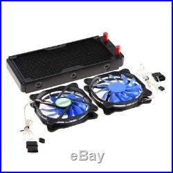 PC Water Cooling 240mm Radiador Kit Block Pump Reservoir LED Fan Heatsink