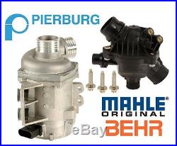 Pierburg Electric Engine Water Pump & BEHR Thermostat & 3-Bolt Kit BMW