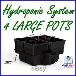 Platinium Hydro Pro 60 4 Large Pot Drip Hydroponic System + Water Pump Kit