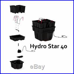 Platinium Hydro Star 40 4 Pot Drip Hydroponic System + Waterpump Kit Growing Pla