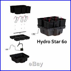 Platinium Hydro Star 60 6 Pot Drip Hydroponic System + Waterpump Kit Growing Pla