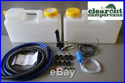 Plumbing Kit for Campervan Sink, Tap & Pump & 12l Water Containers Suit Smev 8005