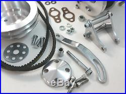 SB Chevy Complete LWP Aluminum Pulley Kit With Alternator Power Steering Pump 350