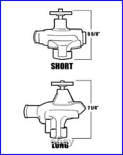 SB Chevy Water Pump Short SBC 350 V8 High Volume CHROME Pulley Kit 2 Grooves