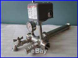 STAINLESS 1x11 +UNION TEE KIT WATER PRESSURE TANK PUMP 4060 SQUARE D FSG2 SWITCH