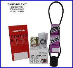 SUZUKI EVERY DF51V 4WD NA Timing Belt, 8Parts Kit Water Pump Gasket Alt Belt