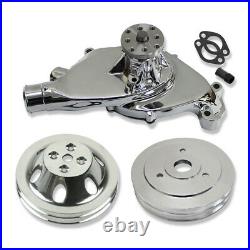 Short Water Pump For BBC Chevy 454+2 Groove SWP Pulley+2 Groove Crank pulley Kit