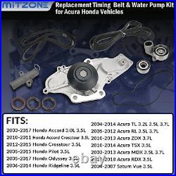 Timing Belt Kit with Water Pump for 03-17 Honda Accord Pilot Acura MDX Saturn 3.5L