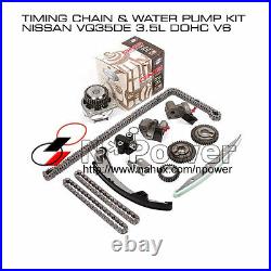 Timing Chain Gear Water Pump Kit For Nissan Vq35de 3.5l V6 Dohc 350z Z33 02-07