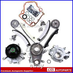 Timing Chain Kit Cover Gasket Oil Water Pump For 02-03 Dodge Jeep 3.7L SOHC JTEC