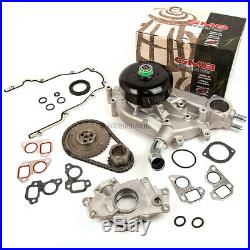 Timing Chain Kit Cover Gasket Water Oil Pump Fit 97-04 Cadillac GMC 4.8 5.3 6.0