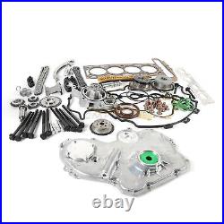 Timing Chain Kit + Head Gasket Bolts + Oil & Water Pump For GM Ecotec 2.2L 2.4L