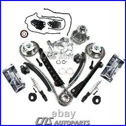 Timing Chain Kit Oil Pump Water+Cam Phasers+Gaskets+Solenoid For 04-08 Ford 5.4L