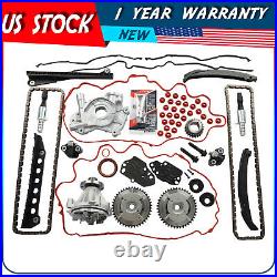 Timing Chain Kit Oil Water Pump Cover Gasket For 04-08 Ford F150 Lincoln 5.4L 3V